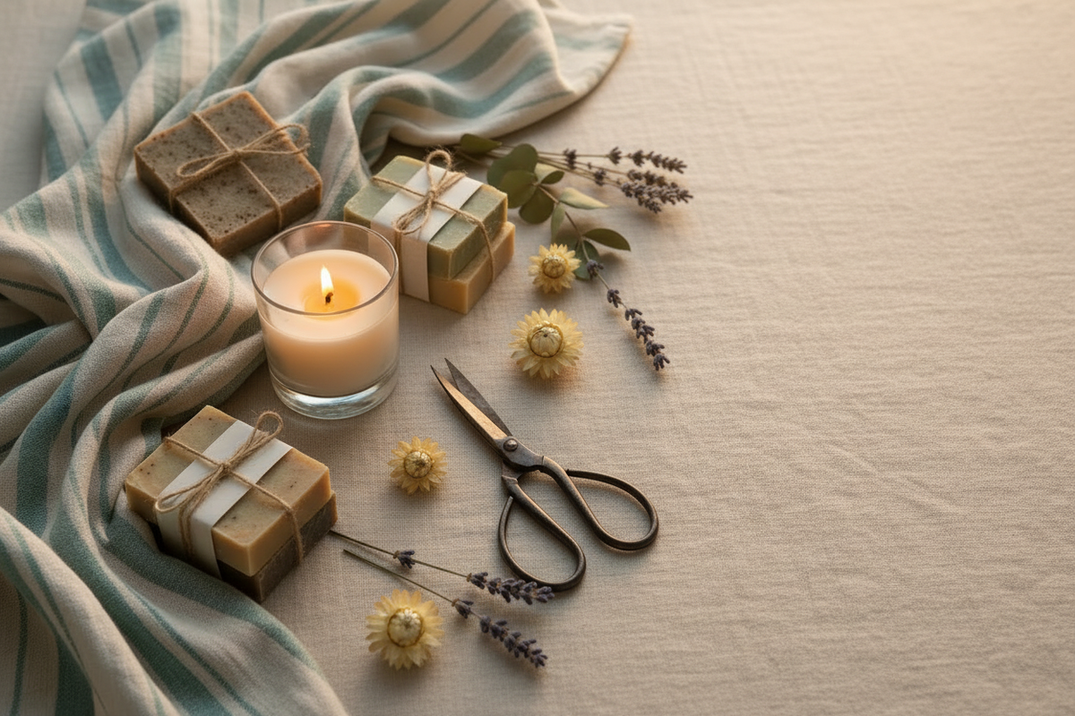 Cozy Linen Hero Scene